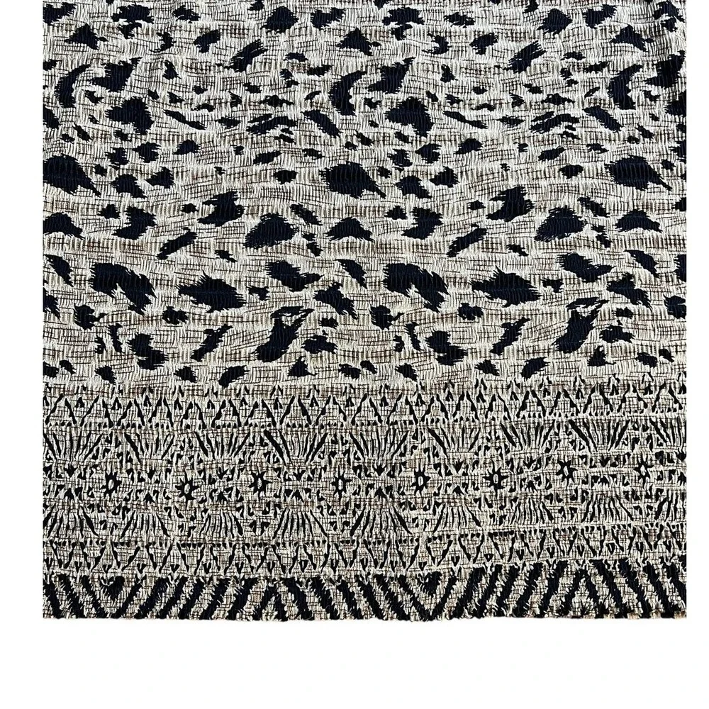 Pleat Pleat By Rafael Maxi‎ Skirt Womens P/M Beige Animal Print NWT Boho Chic